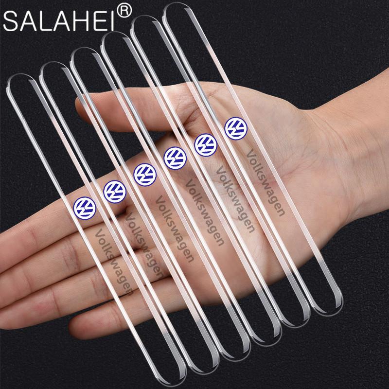 4pcs/8pcs Car Door Bowl Handle Protector Sticker Transparent Anti-scratch For VW Volkswagen Golf Polo Passat Tiguan Touran Jetta QM7