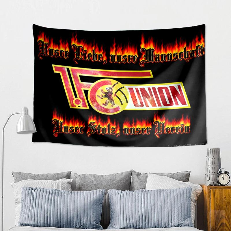 Union Football Emblem Tapestry, Unique Design Tapestry, Wall Decor for Bedroom,Livingroom, Playroom,Heartwarming Fan Holiday Gifts