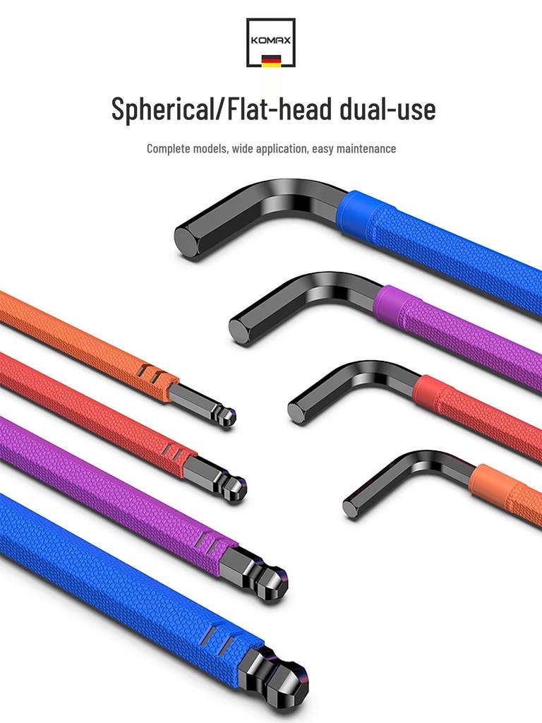 Rainbow Metric Hex Key Set - Comprehensive 6-Sided Screwdriver Tools