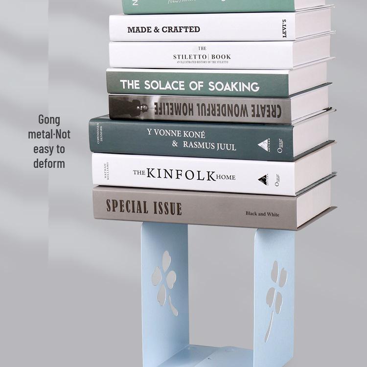 L-Shaped Bookstand Divider Clip & Bookend Desktop Organizer