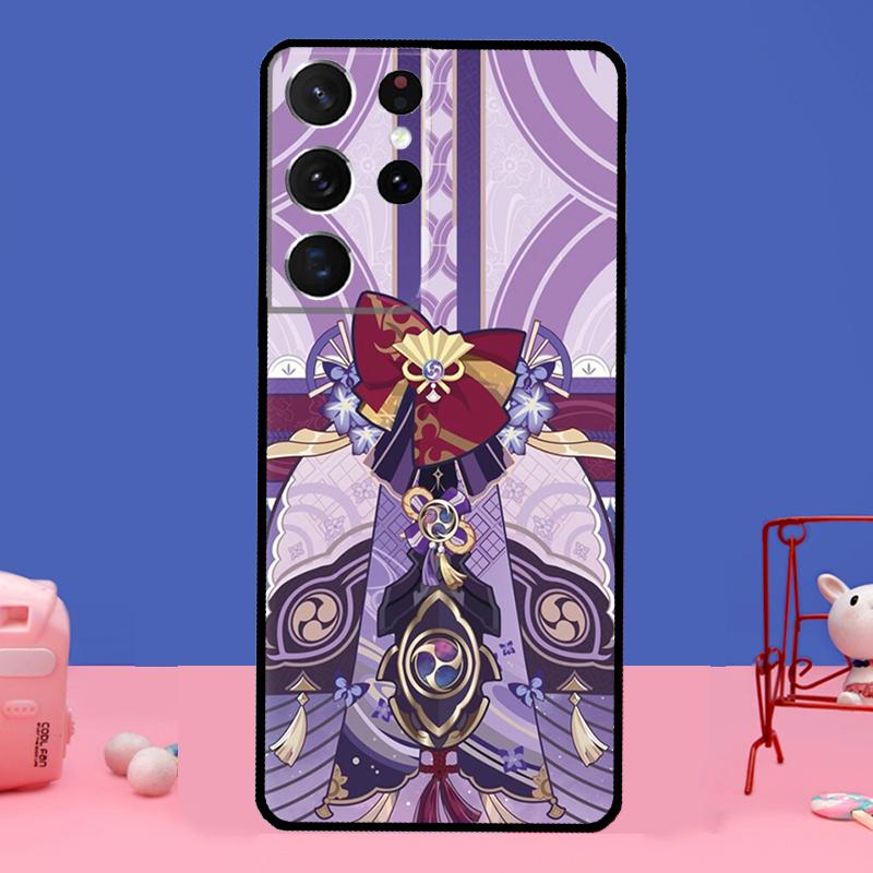 

Чехол для телефона Genshin Impact Raiden Shogun для Samsung Galaxy S22 Ultra S8 S9 S10 Plus Note 20 Ultra S20 FE S21 Ultra Galaxy S8