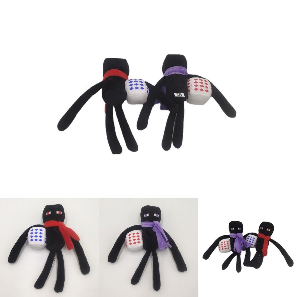 Adorable 26cm Small Black Enderman Plush Toy With Colorful Scarf Ideal For Kids Gifts