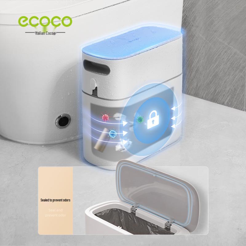 Yikoko 2023 Luxury Large-Capacity Trash Can with Lid for Bathroom, Kitchen, or Living Room.