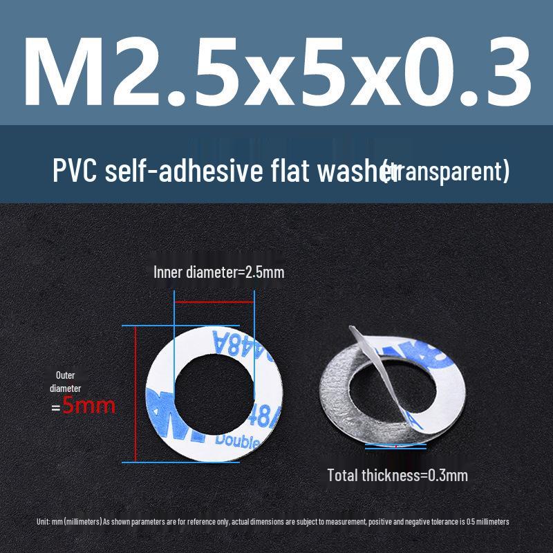 Yigu Adhesive PVC Transparent Washer: Single-Sided Insulating Pad with Screw Gasket