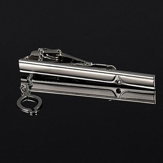 Gentleman Wedding Business Silver Metal Simple Suit Necktie Tie Clip Bar Pin