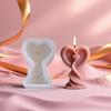 Silicone Molds 3D Heart Candle Molds Epoxy Resin Molds Lovely Castings Molds Plasters Molds for Home Decoration