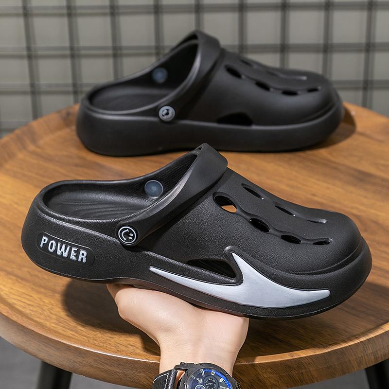 One Piece Is Sent On Behalf of Others, Hole Shoes, Men's Summer Wear, Thick-soled Shit-stepping Bag Head, Coconut Sports, Outdoor Beach Shoes.