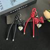 Series Heart Leather Bow Bag Hanging Pendant Keychain Jewelry Gift Decoration Accessories