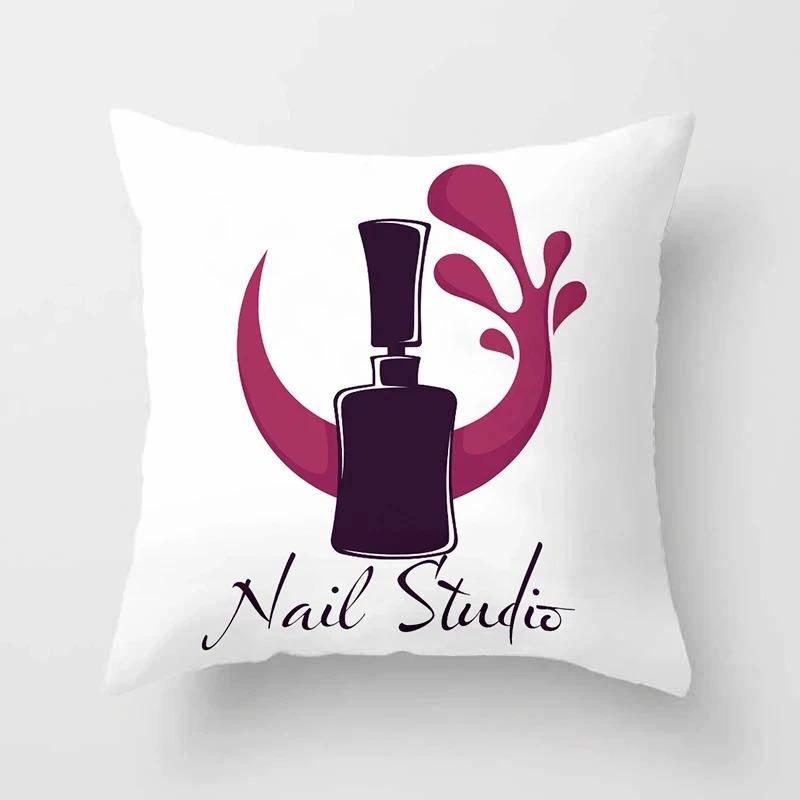 

Лак для ногтей Узор Декоративная наволочка Автомобильные украшения Офис Гостиная Диван Домашняя наволочка 40x40cm