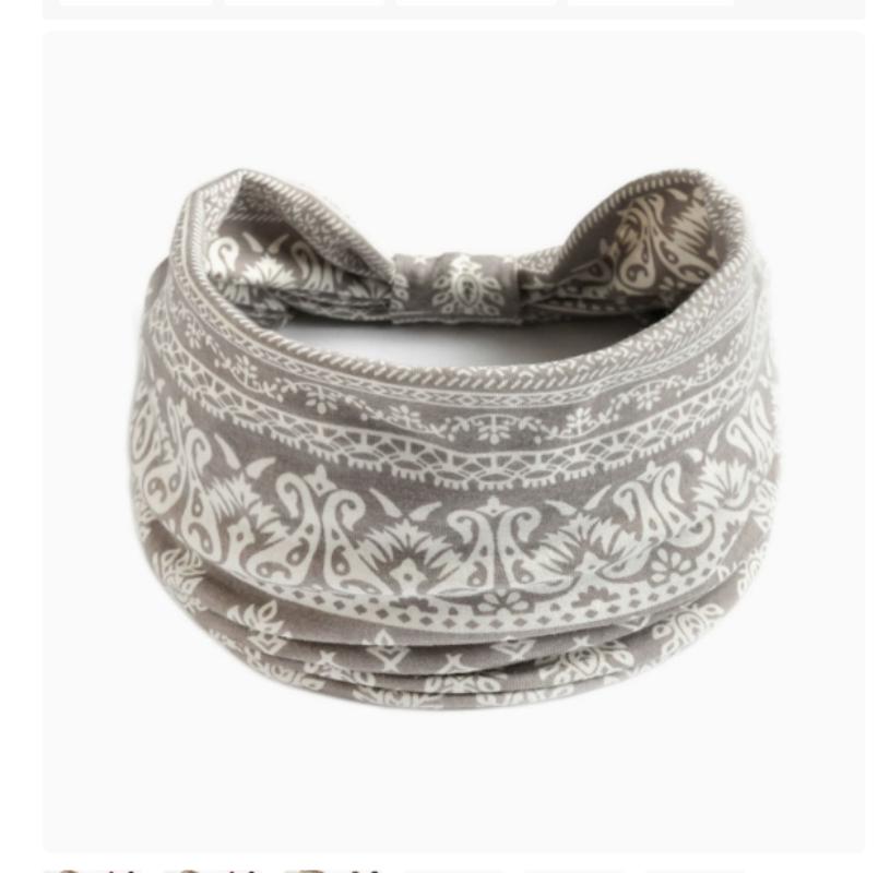 Women's  Boho Cotton Printed Headband Sports Band Striped Headband A Wide Edge Yoga Headband Soft Hair Band Headdress Bundle Women Girls Hair Band