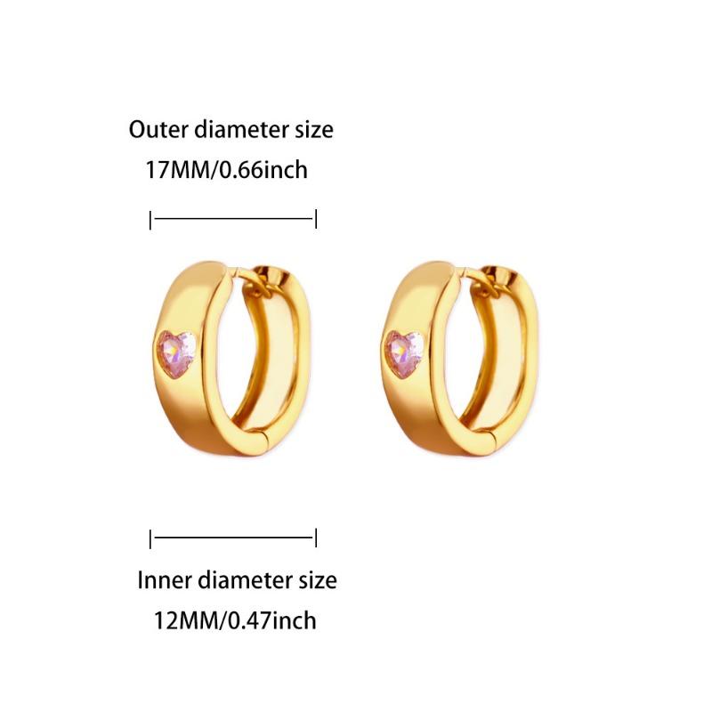 Light luxury diamond-set double-layer zircon ear buckle earrings butterfly love high-end fashion versatile earrings
