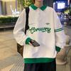 Herren S Pullover Sweatshirt mit Print im koreanischen Stil Lockerer Schnitt
