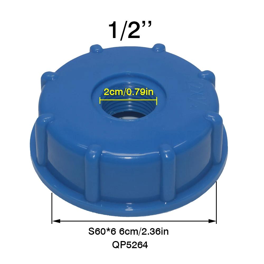 1 Pezzo Adattatore Resistente per Serbatoio IBC S60X6 Tappo a Filettatura Grossa Filettatura Femmina da 60 mm a Connettore Adattatore da 1/2", 3/4", 1"