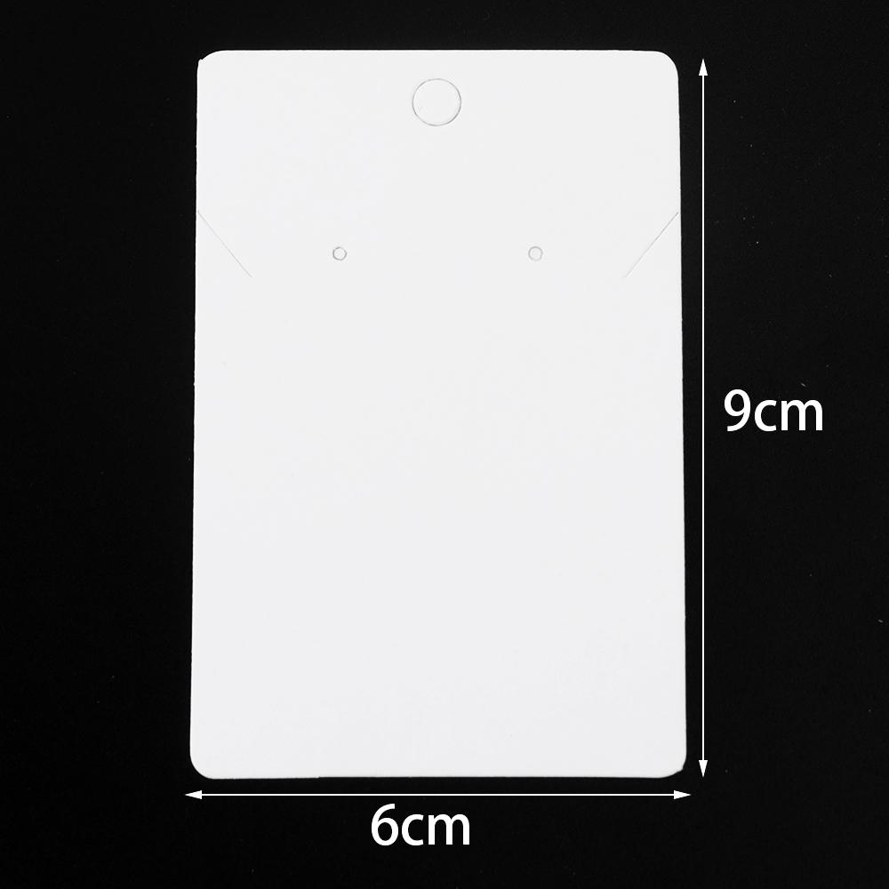 50 Stück Mehrform Weiß Schmuckverpackungskarte Faltkarte Für DIY Armband Halskette Ohrringe Display Handgemachte Verpackungskarte