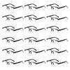 18PCS Half-Rim Reading Glasses Men Women Artificial Crystal Glass Lens Presbyopia Glasses +100 To +400
