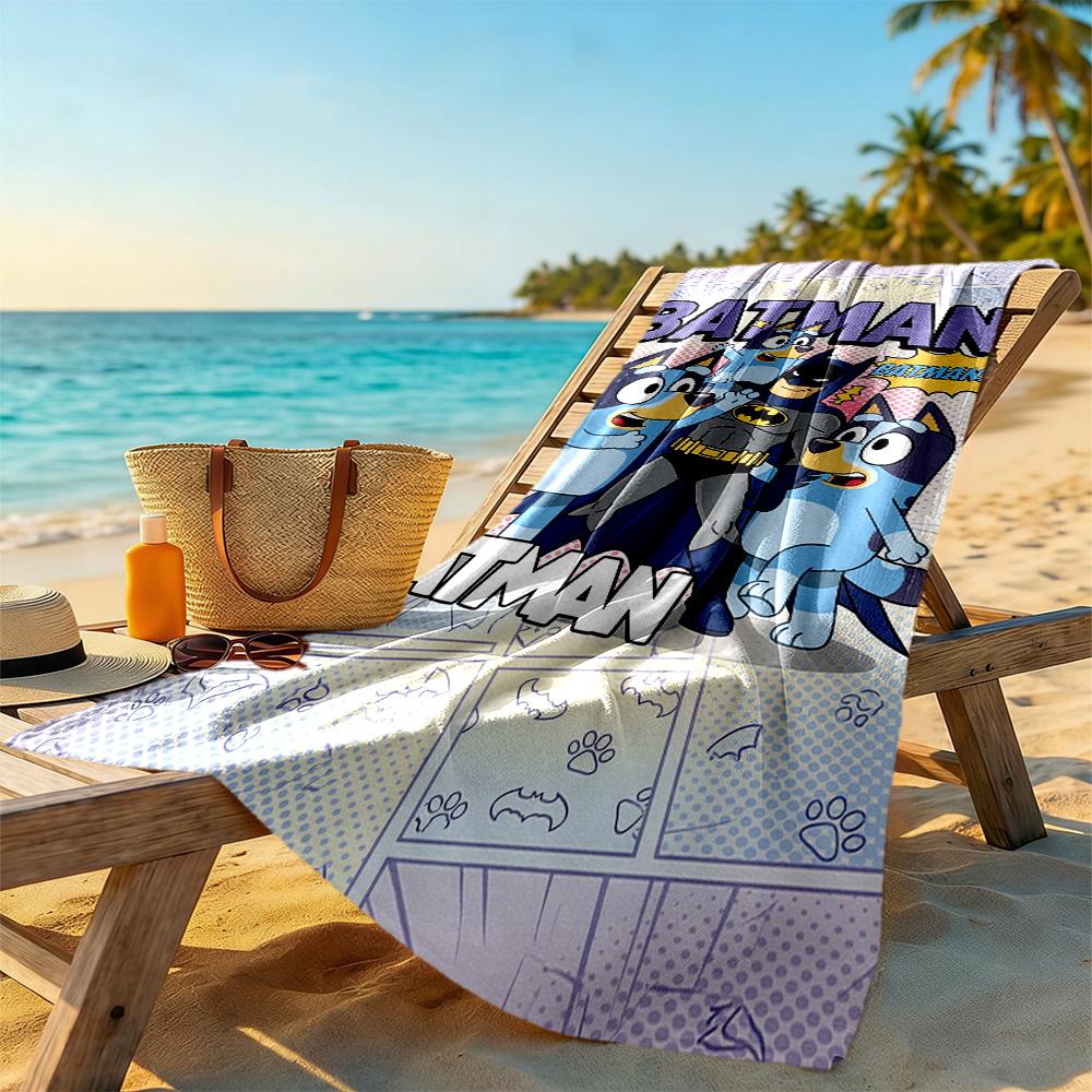 Bluey Beach Towel Soft Durable Quick-Dry Comfortable Lightweight Portable for Swimming,Beach,Camping, Travel, Beach Accessories,Gym