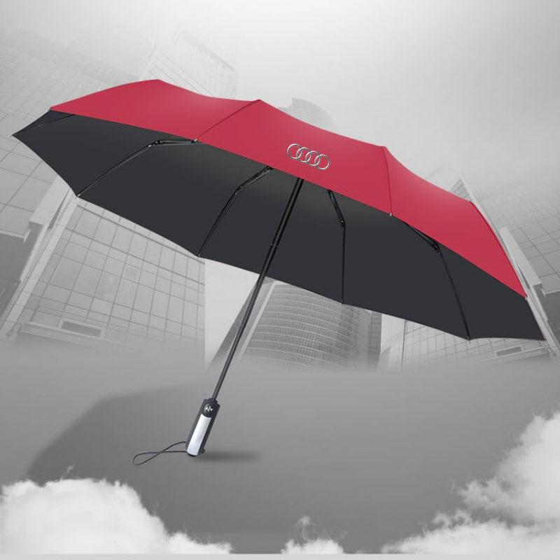 Car Portable Automatic Folding Windproof Sunshade Umbrella For Audi A1 A3 A4 A6 A5 A7 8P Q5 Q3 Q7 6B TT S3 S4 S5 RS Series Auto