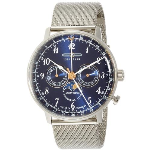

Zeppelin Hindenburg Men s Watch with Black Dial and Moon Phase, 7036M3 [Officially Imported]