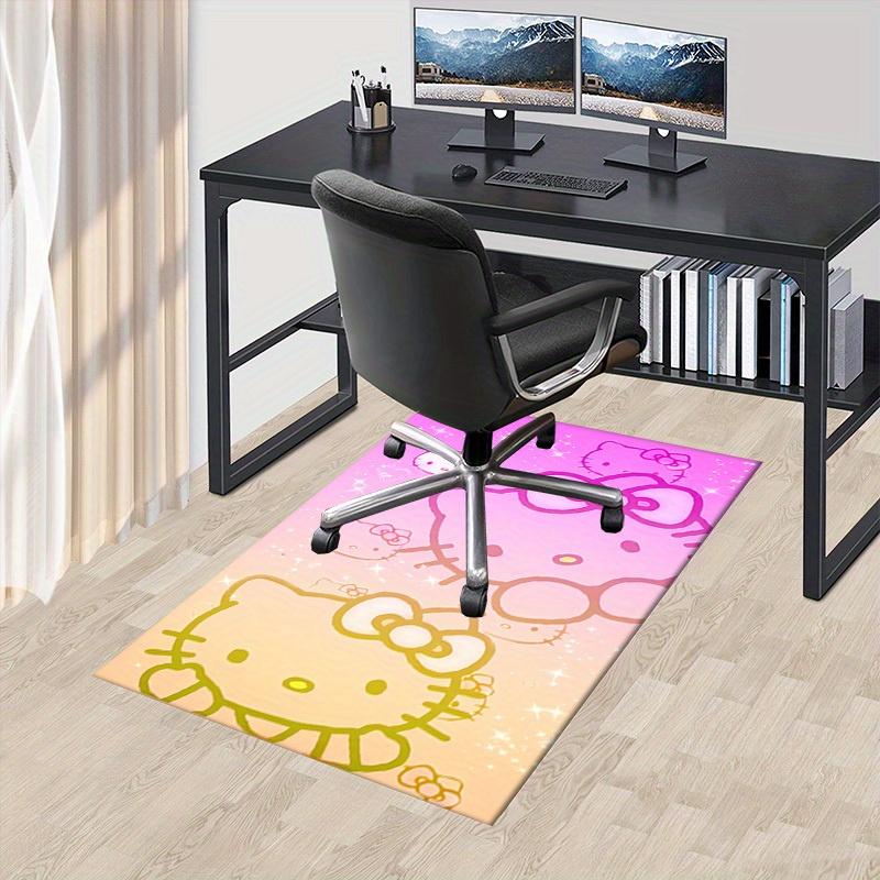 

1pc Hello Kitty Office Carpet Under Chair Mat Gift Universal Cute Cartoon Rug for Room Decor Birthday Present Bedroom Flooring Mat Non-Slip 60cm by 90cm