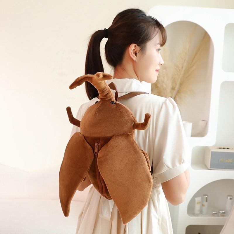 Stuffed Toy Beetle Backpack Fashion Creative Comfortable Unique Classic Bag