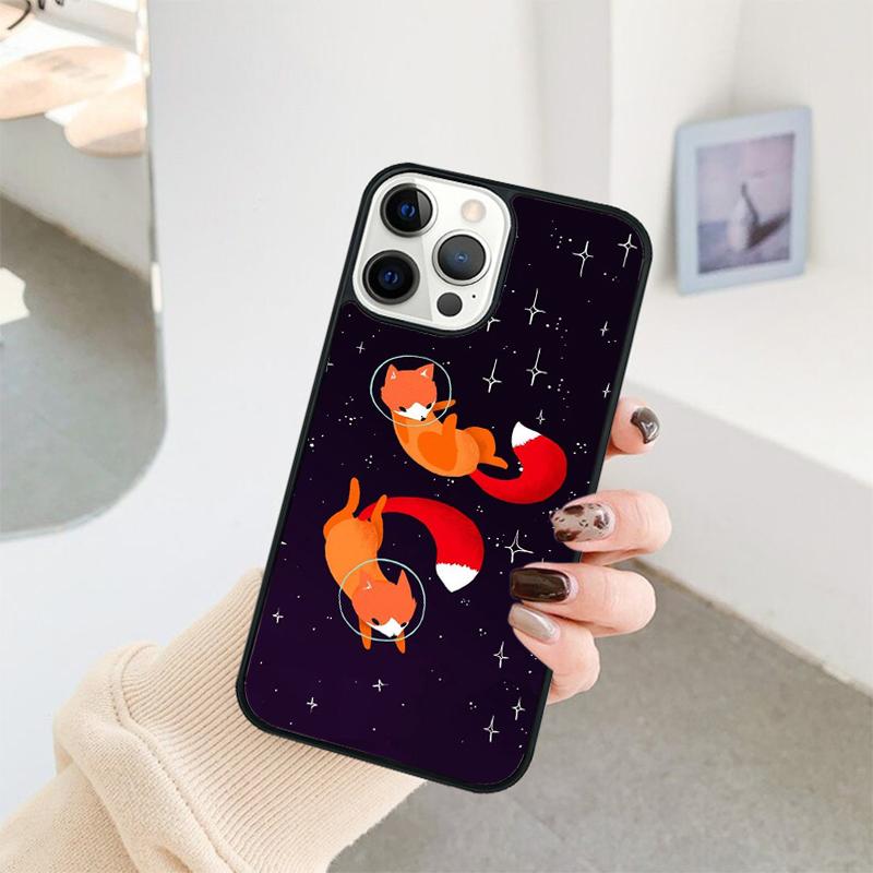Red Fox Pattern Phone Case For iPhone 17 Air 16 15 14 11 12 13 Pro  MAX Plus coque Cover Shell