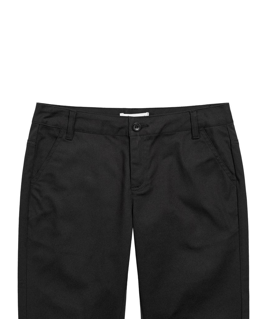 Pepeulli Shirring Boots Cut Cotton Pants (Black)