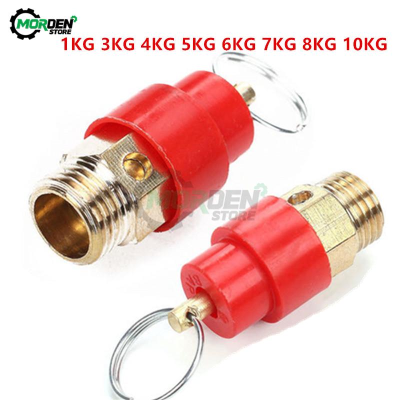 1/1'' BSP 1/1/1/1/6/7/8/11KG Air Compressor Safety Relief Valve Pressure Release Regulator 9mm Diameter For Pressure Piping