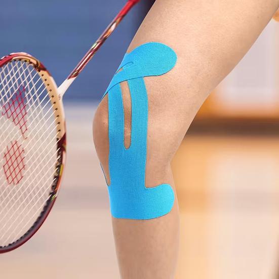 3/6/12Pcs Pre-Cut Knee Kinesiology Tape, Waterproof Breathable Latex-Free Knee Support & Stability Tape, Knee Pain Relief Athletic Tape