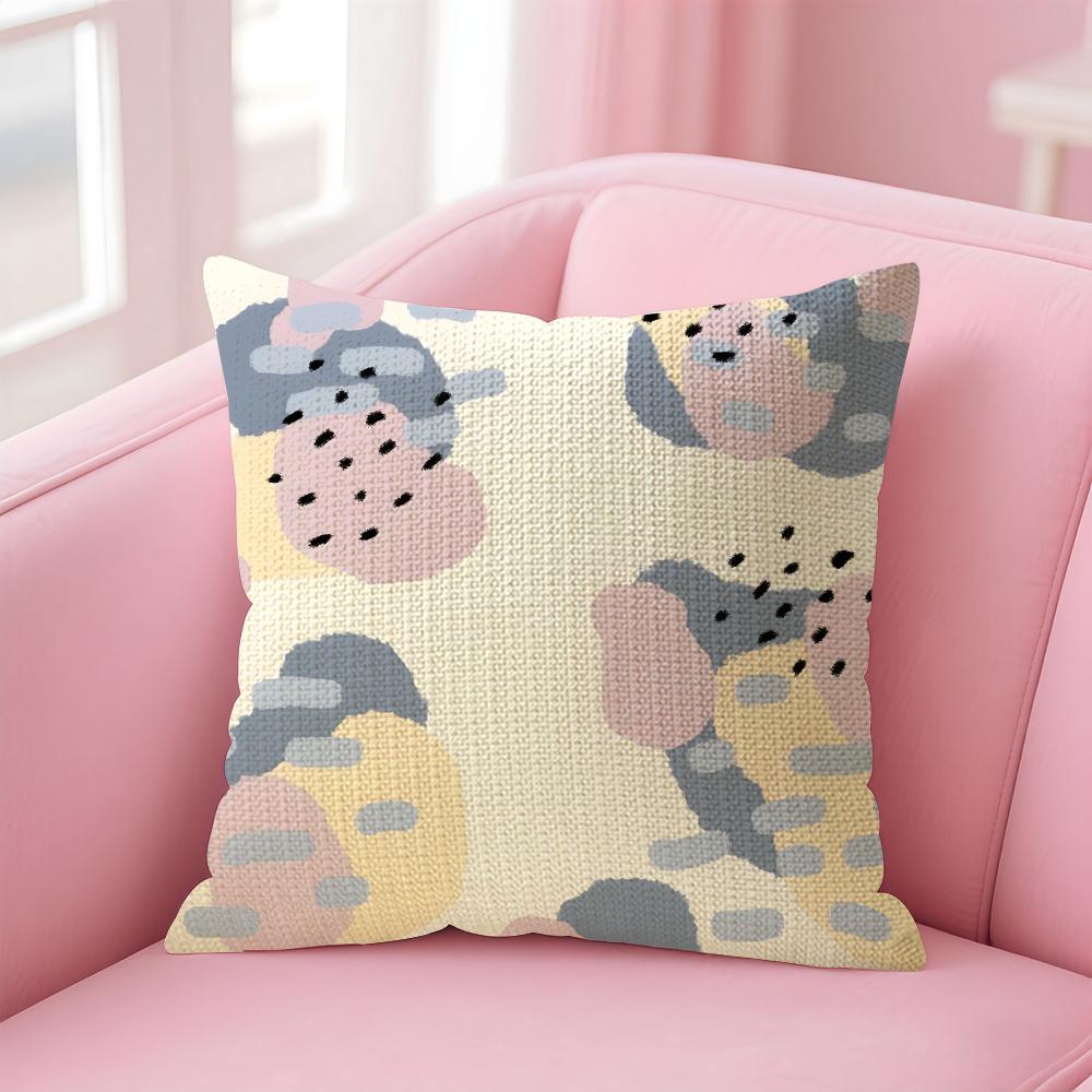 

Morandi Color Pattern INS Cushion Cover Natural Linen Pillow Case DoubleSided Print Decorative Sofa Pillowcase Home Decor Gift 30x30cm