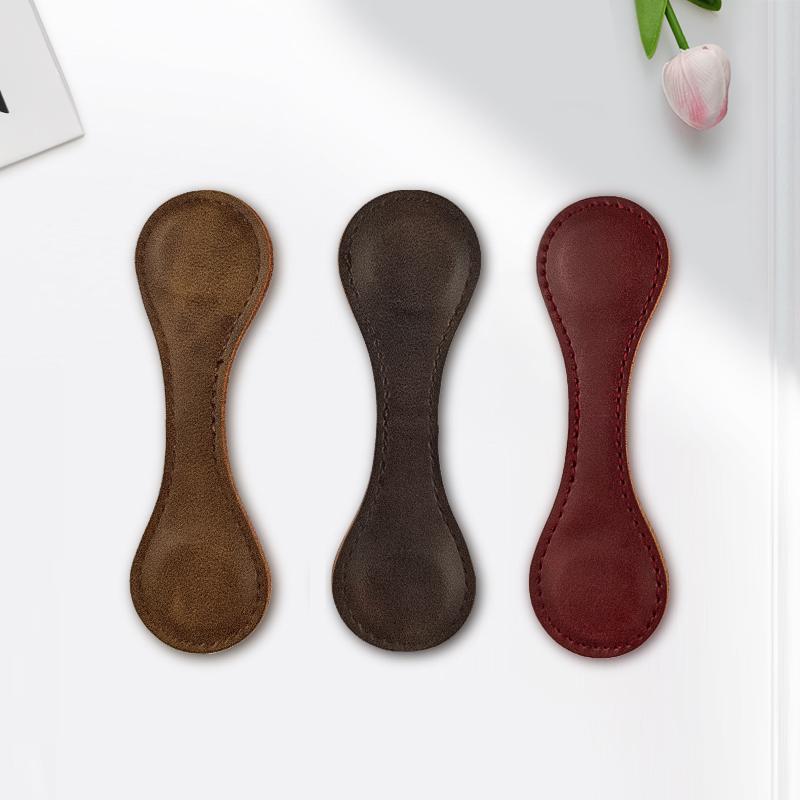 Magnetic  Leather Bookmark Crazy Horse Leather Bookmark Powerful Magnetic Retro Design Bookmark Ins