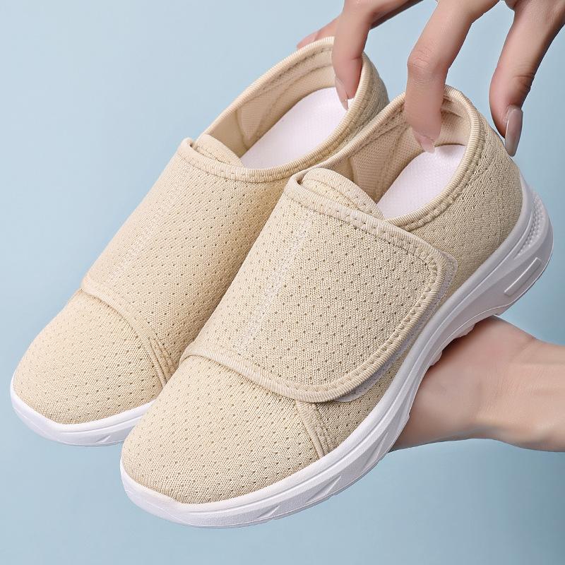 Shoes women's versatile summer new comfortable mother shoes Velcro lightweight casual shoes women's shoes soft sole not tired feet