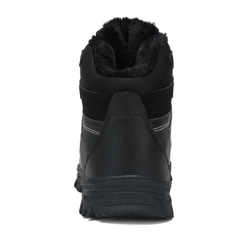 39-49 Winter Outdoor Waterproof Men's Snow Boots Mid-top Thick Bottom Plush Non-slip Wear-resistant Winter Large Size Snow Boots Winter Boots for Men