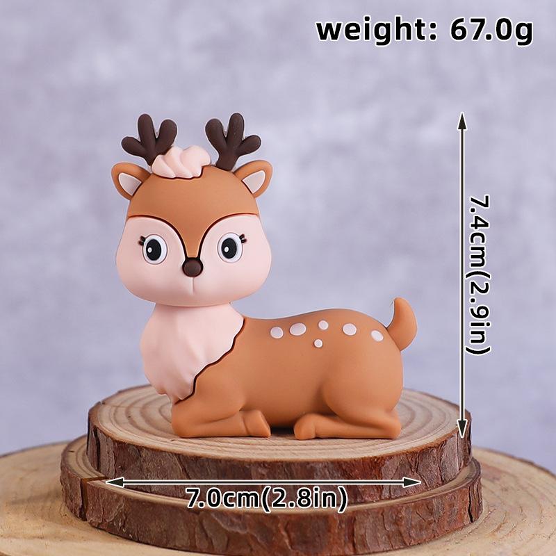 Waldtier Kuchen Topper Dschungel Party Kinder Erster Geburtstag Party Kuchendekoration Igel Eichhörnchen Reh Kuchen Einstecker