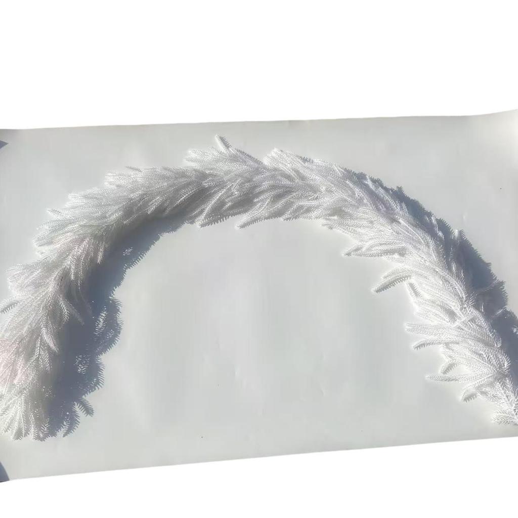 2025 New PE Rattan Norfolk Pine Wreath - Soft Rubber Christmas & Halloween Decoration