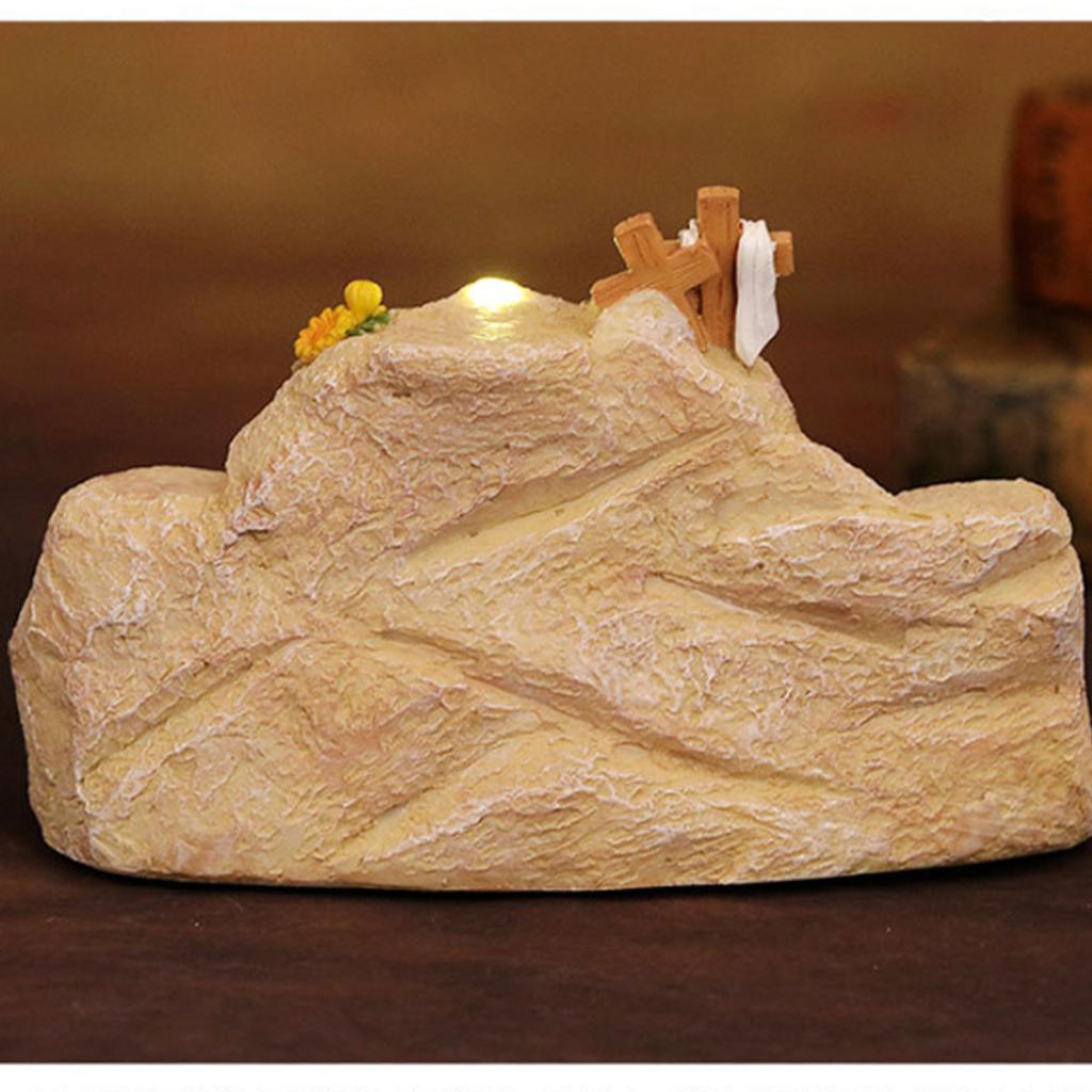 Resurrection Ornament Set with Detailed Figurines and LED Lighting for Christmas Home Decoration