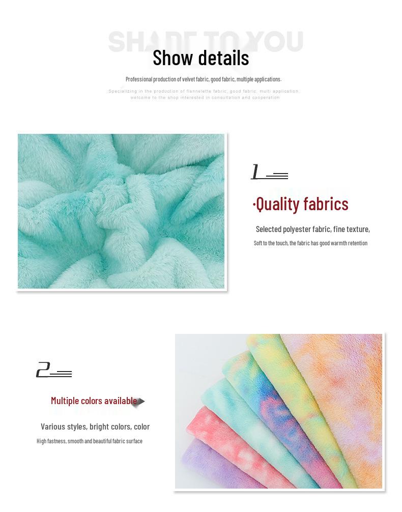 Gradient Iridescent Faux Rabbit Fur Fabric for Autumn/Winter - 100% Polyester, Ideal for Bags, Luggage, Home Textiles, Shoes, and Home Furnishings.