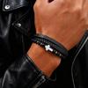 Classic Men's Leather Bracelet,Hand-woven Multi-layer Combination Cross Beaded Wristband,Fashion Male Accessory Jewelry Gifft
