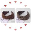 Small leopard print face enhancing headband, simple and wide edged hair clip, headband accessories for women's face washing, headband hair accessories