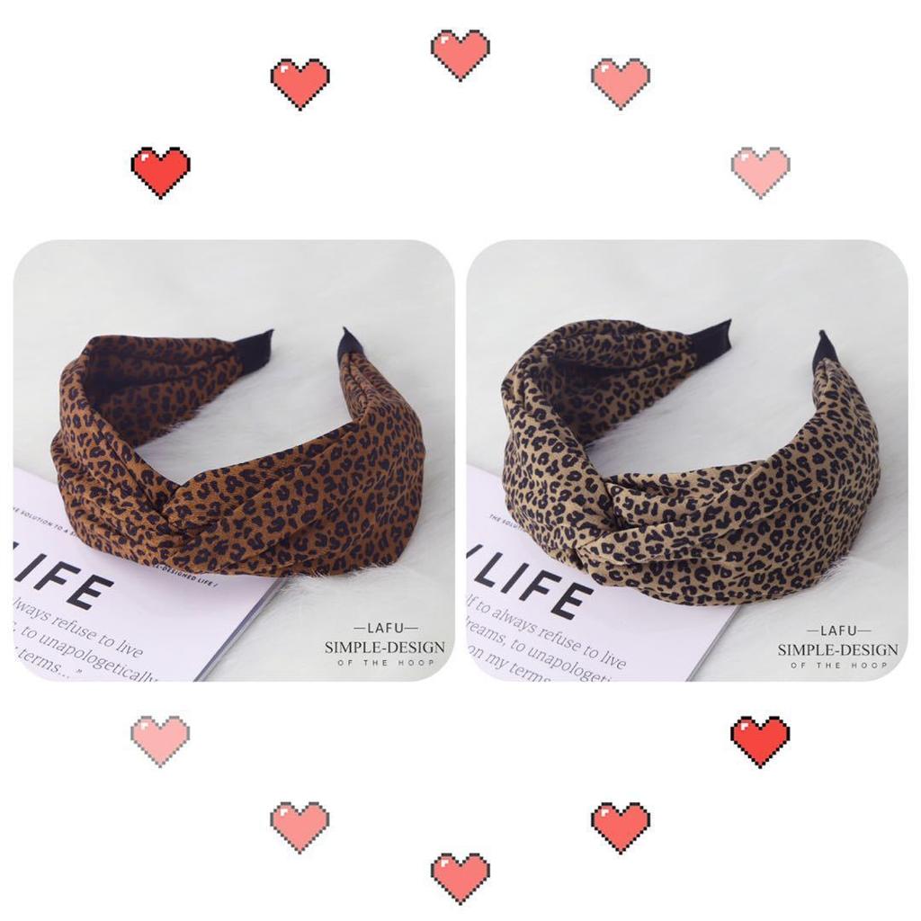 Small leopard print face enhancing headband, simple and wide edged hair clip, headband accessories for women's face washing, headband hair accessories