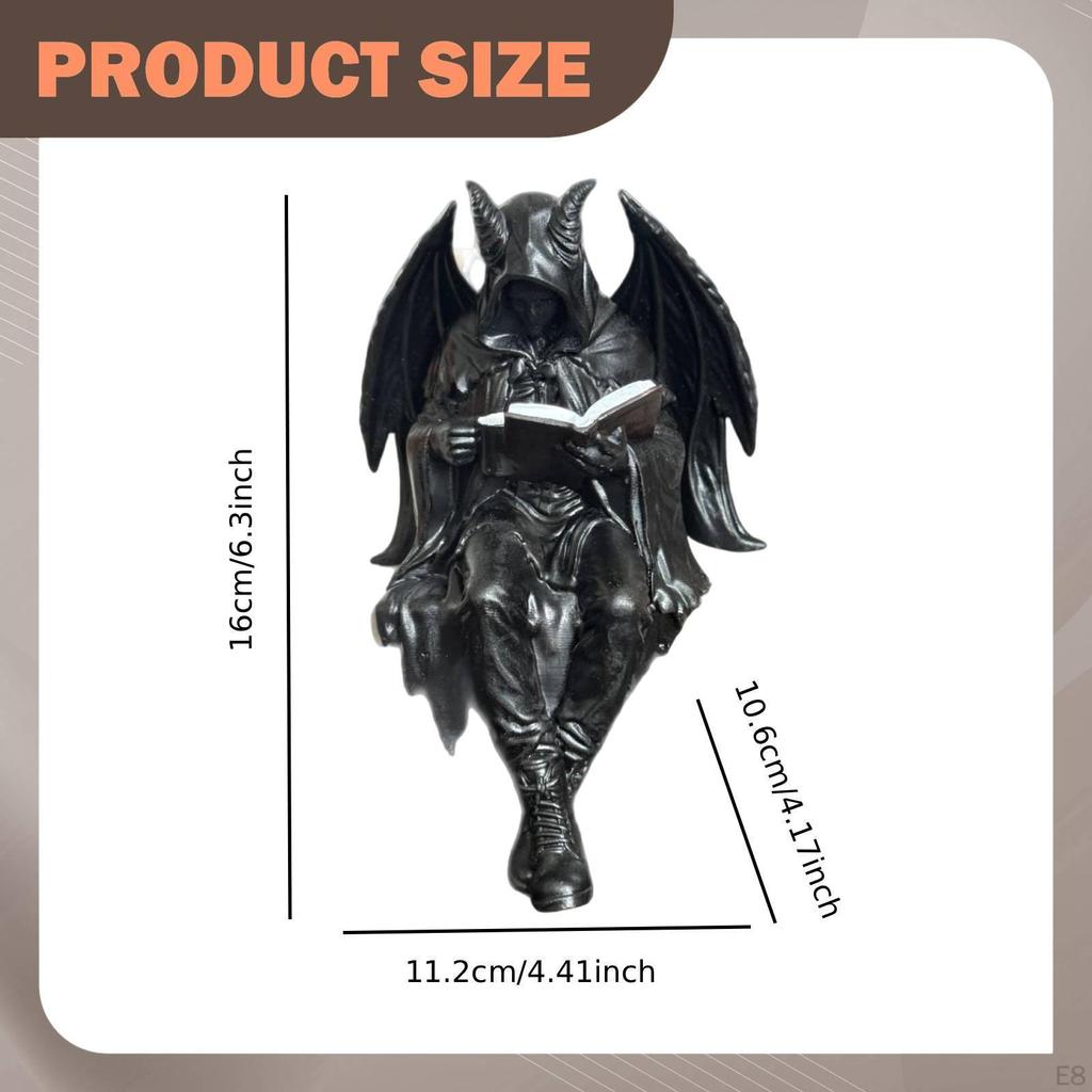 Cloak Reader Statue Gothic Decor Crafting Photo Props Resin Horror Figure Ornament for Party