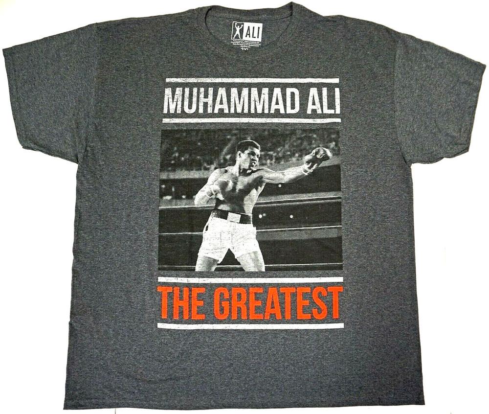 MUHAMMAD ALI T-shirt Distressed Licensed Boxing Greatest GOAT Tee Men s 2XL New Unisex T-Shirt L