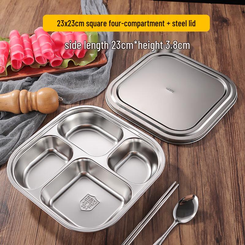 LIJIA FITMENT Stainless Steel Divided Meal Plate