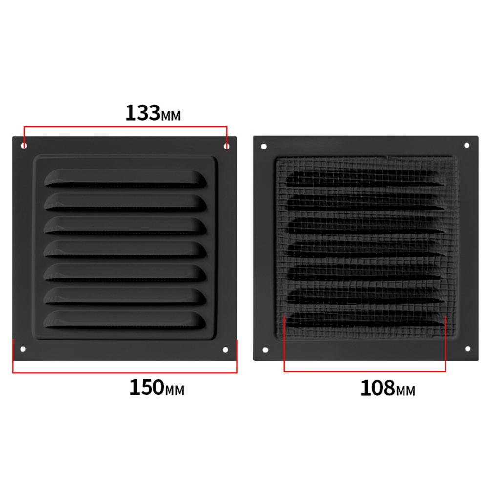 1Pc Air Vent 100-400mm Aluminum Louver Vent Grille Cover Square/rectangle Vent Insect Screen Cover For Kitchen Bathroom