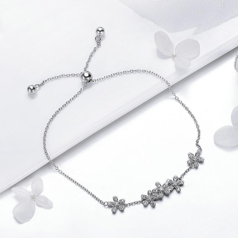 Silver Bracelet Women's Bracelet Flowers Silver 925 Trusky