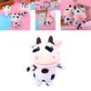 Cute Cartoon Black And White Cow Plush Keychain Soft Short Plush Toy