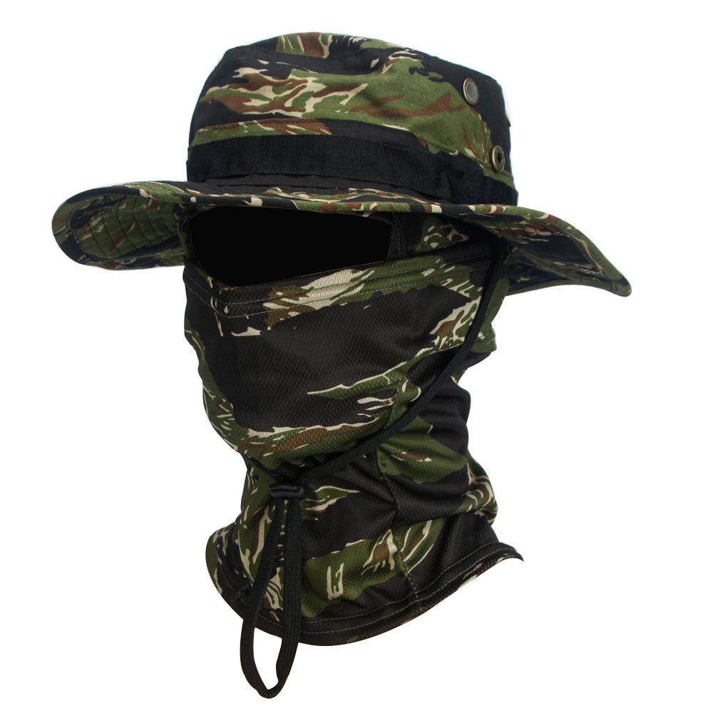 2-In-1 Sun Hat With Neck Face Gaiter, Uv Protection Boonie Hat For Outdoor Fishing Hiking