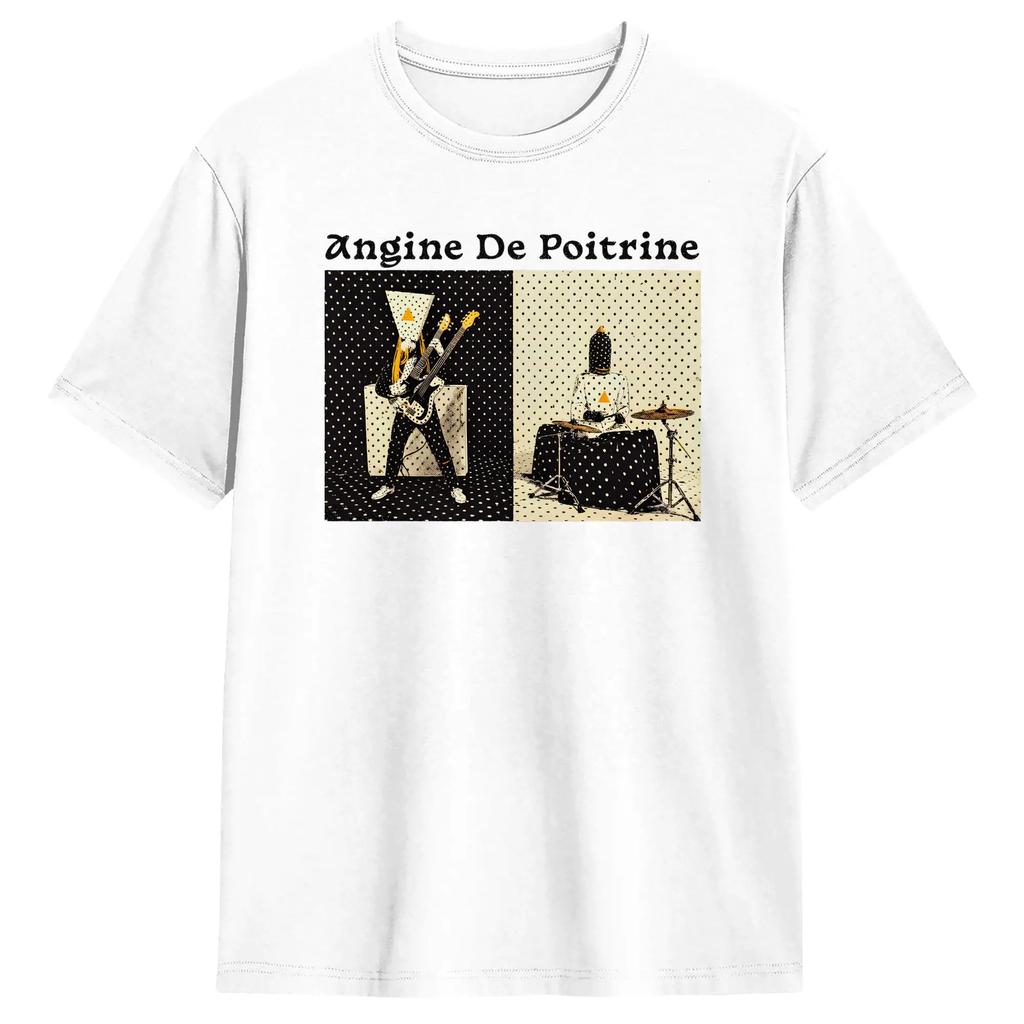 Angine De Poitrine Band TShirt Summer Cotton T Shirts For Unisex Trendy Cool Casual Tee Shirt Short Sleeves Streetwear Top Tees