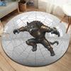 AnimalHeroes Round Area Rug,Carpet Rug for Living Room Bedroom Sofa Playroom Decor,Non slip Floor Mat
