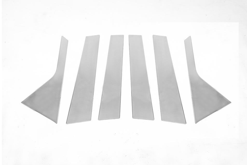 Накладки на дверные стойки (нерж) для Peugeot 3008 2016-2023 гг