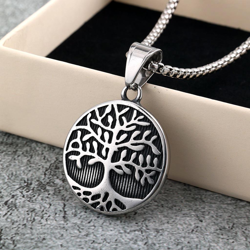 Eco-friendly Unisex Retro Stainless Steel Pendant Necklace